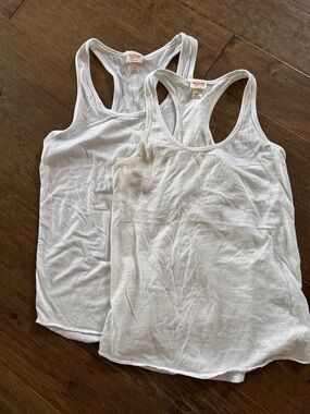 Mossimo Supply Co. White Racerback Tank Tops - Set of 2